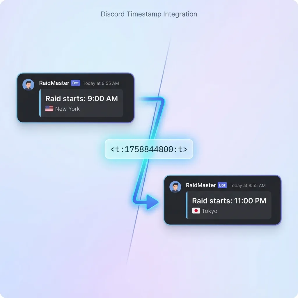 Discord Timestamp Timezone Comparison